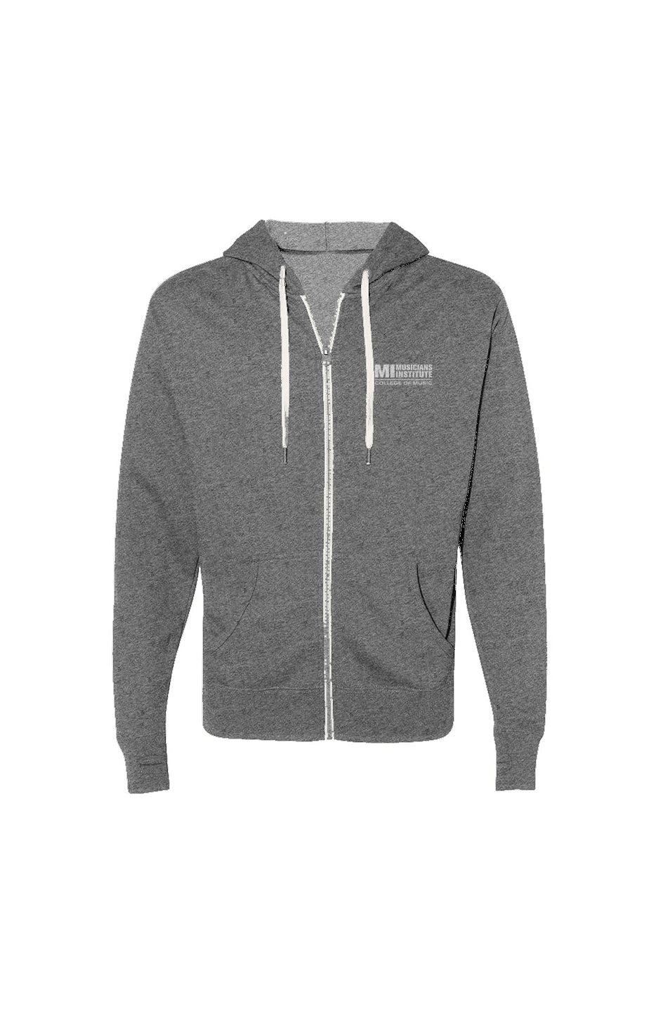 Heathered French Terry Full-Zip Hooded Sweatshirt
