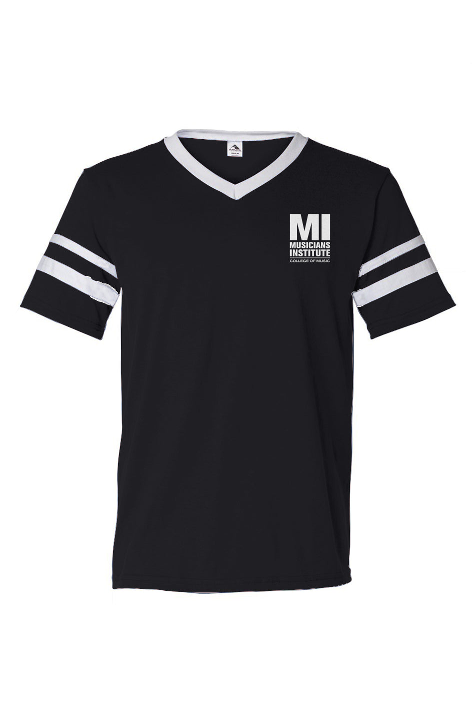 V-Neck Striped Sleeves Jersey