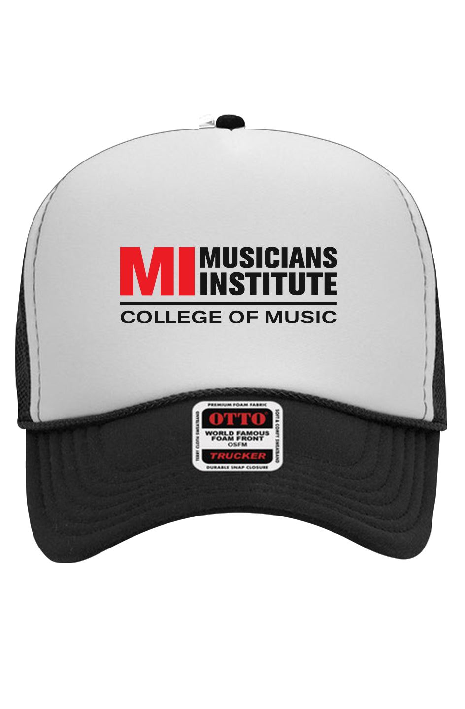 Otto White Foam Front 5 Panel Trucker Hat