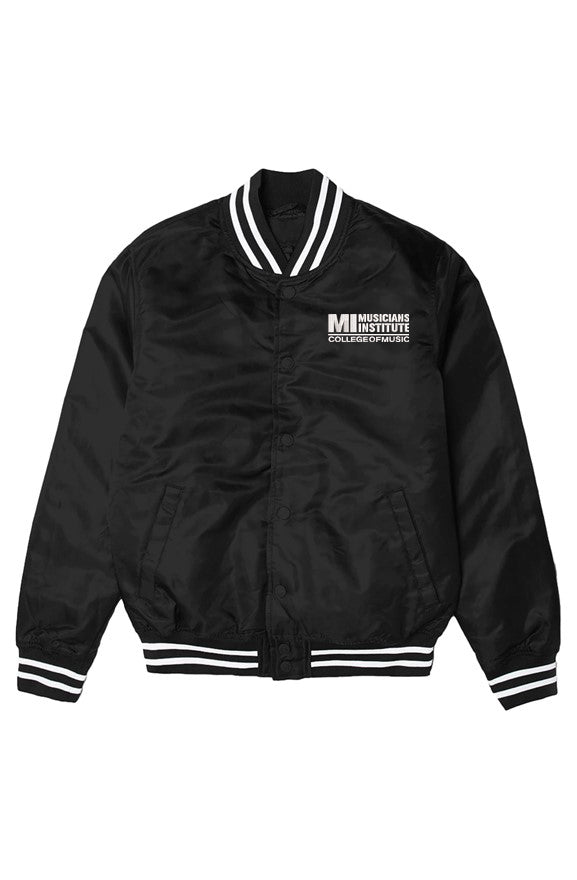 Unisex Embroidered MI Logo Varsity Bomber Jacket