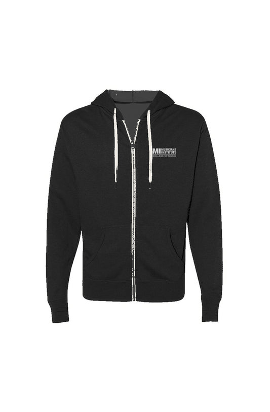 Heathered French Terry Full-Zip Hooded Sweatshirt