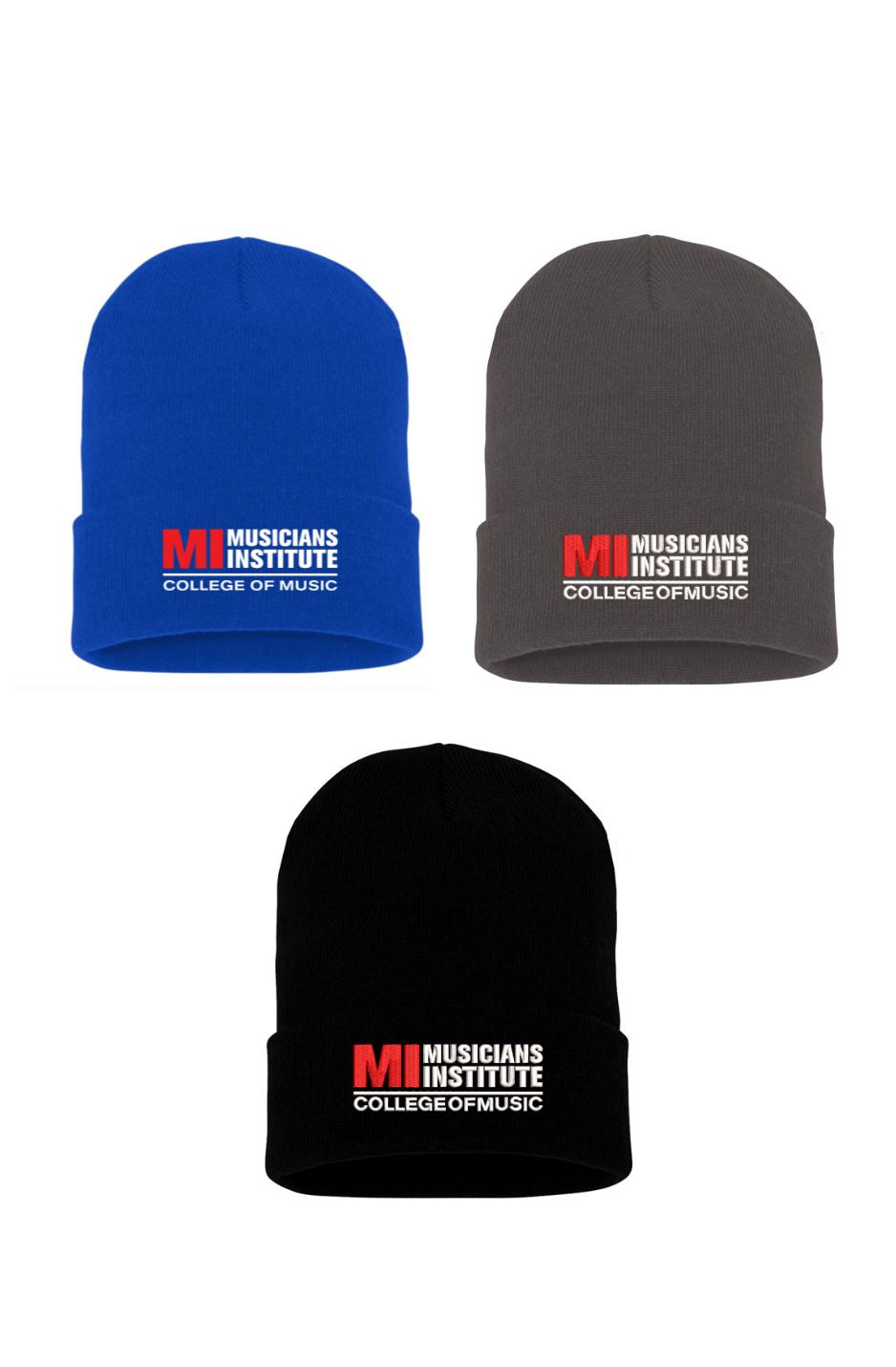 Unisex Embroidered MI Logo Cuffed Beanie - Classic Logo