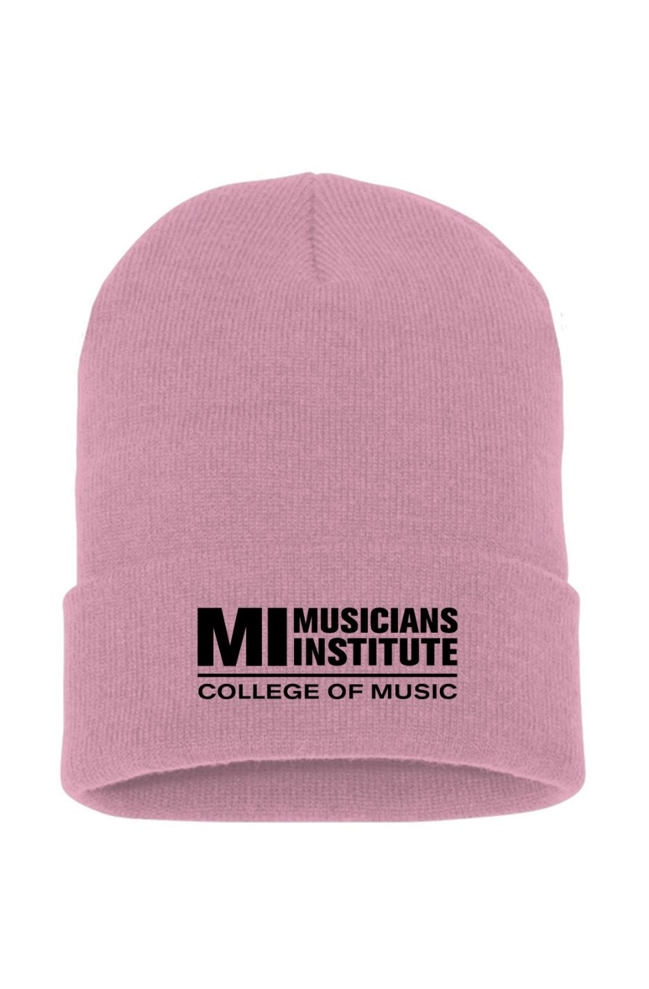 Unisex Embroidered MI Logo Cuffed Beanie - Black Logo