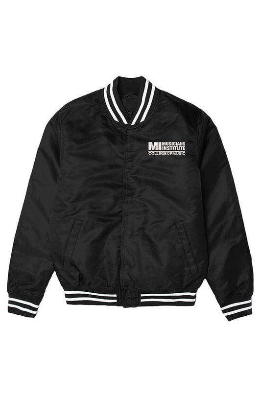 Unisex Embroidered MI Logo Varsity Bomber Jacket